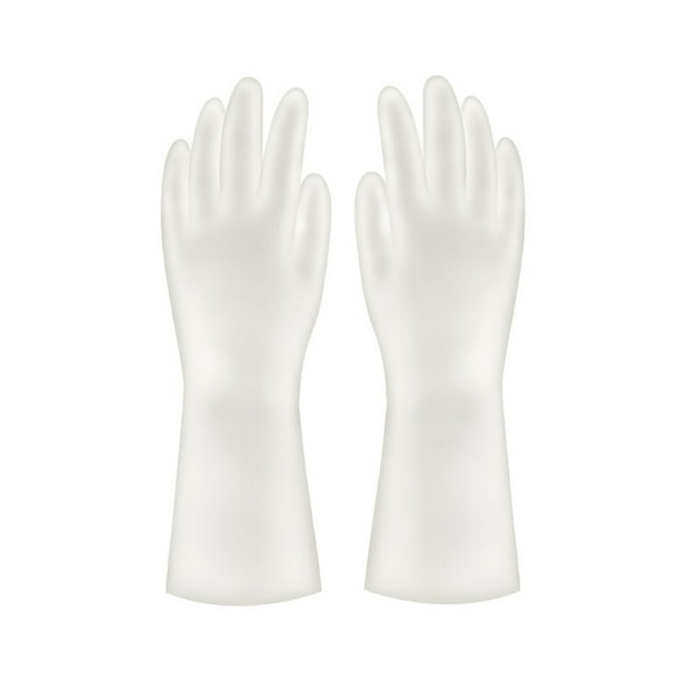 1 Pair Dishwashing Gloves Reusable Kitchen Household Rubber Gloves