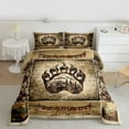 thumbnail image 2 of jejeloiu Wild Bear Paws Bedding Comforter Set,Rustic Farmhouse Twin Comforter Sets,Brown Bohemian Aztec Bedding Set For Boys Kids,Ultra Soft Home Decor Reversible,2-Piece, 2 of 8