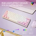 thumbnail image 3 of 60% Wired Gaming Keyboard, RGB Backlit Mini Keyboard, Imitated Mechanical Technique Compact 61 Keys Keyboard For Gaming Typing, 3 of 8