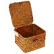 thumbnail image 5 of Cesta de almacenamiento tejida con asa Cesta de mimbre tejida para flores Contenedor para artículos diversos, 5 of 7
