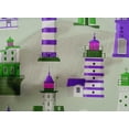thumbnail image 5 of oneOone Cotton Poplin Medium Purple Fabric Sea Lighthouse Sewing Craft Projects Fabric Prints By Yard 42 Inch Wide, 5 of 6