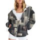 thumbnail image 1 of ICHUANYI Clearance Women's Casual Printed Zippered Long Sleeved Hooded Sweater Jacket Top(Gray, L) ICHUANYI WER2023081512110, 1 of 6