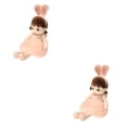 thumbnail image 4 of Tholdsy Muñeca de niña con Orejas de conejo de imitación, muñecos de peluche suaves, Eexquiste, portátil, encantadores juguetes de peluche Rosa 45CM 2Conjunto, 4 of 6