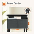 thumbnail image 6 of Wooden Computer Writing Desk with Storage and Hook for Home and Office, 40 Inch, Black, 6 of 7