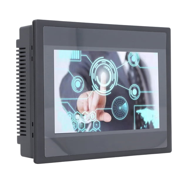 Panel De Visualización HMI, DC24V 1A 38.4KB Velocidad De Descarga Pantalla Táctil PLC TFT LCD De 7 Pulgadas 12 Entradas 8 Salidas Para Fábrica
