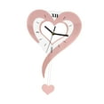 thumbnail image 2 of WLPZXP Heart Shape Wall Clock Sturdy Acrylic for Housewarming Gift Office Classroom Pink, 2 of 9