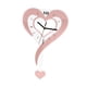 thumbnail image 2 of Reloj de pared con forma de corazón, multiusos, elegante, decorativo, silencioso, para colgar en la pared. Rosa, 2 of 9