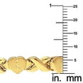 thumbnail image 2 of Dimaya Fine Jewelry 14K Yellow Gold Stampato Heart-shape XO 7.5-inch Bracelet, 2 of 3