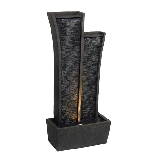 Ok Lighting Waterfall Resin Fountain With Light Walmart Com Walmart Com