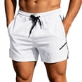 thumbnail image 2 of Gym Shorts Men Summer Elastic Waist Slim Fit Moisture Wicking Lightweight Athletic Workout Shorts with Pockets, 2 of 9