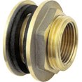 thumbnail image 3 of 1/2 Inch Stainless Brass Wall Feed-Through for Water Faucets, Rain Barrels & Containers - Bulkhead Connector, 3 of 5