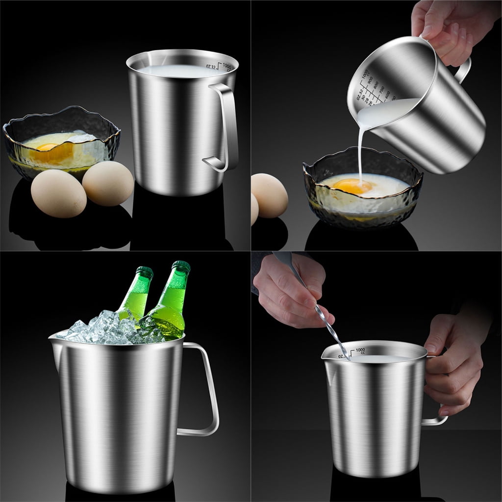Geemin 304 Stainless Steel Kitchen Scale Cup Heat Resistant For Precise Cooking Measurements