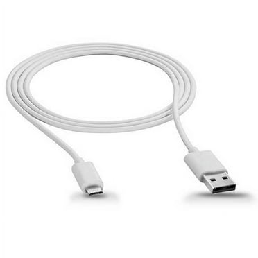 White 6ft Long USB Cable Rapid Charger Sync Power Wire Micro-USB Data Link Cord Supports Fast Charging B8P for LG G Pad F 8.0 X8.3, Stylo 3, V10 - Motorola Droid Turbo 2 - Samsung Galaxy J3 J5 J7