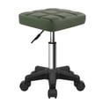 thumbnail image 1 of Taburete con ruedas FURWOO, cuadrado, giratorio, de piel sintética, color verde, 1 of 7