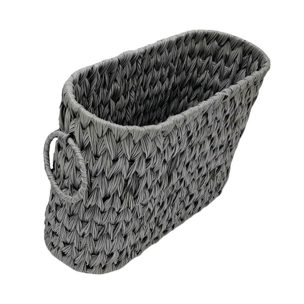 Cesta organizadora para artículos diversos, cesta para picnic, práctica cesta para servir Gris