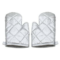 MLINS 1 Pair Children Heat Resistant Oven Mitts Kitchen Gloves for Baking Microwave and Oven Anti-Scald Protection High Temperature Insulation Gloves