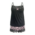 thumbnail image 6 of Wiyuqeen Womens Lace Camis and Shorts Sets Cheeky Funny Sleeveless Camisoles Suits Patchwork Comfy Loose Fit Home Short Pajama Sets Under $10, 6 of 6
