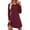 Dark Red, variant on KISSGAL Bamboo Viscose Nightgowns for Women Long Sleeve Pajamas Dress Curved Hem Nightdrss Knee Length Sleepshirts