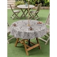 thumbnail image 4 of Outdoor Tablecloth with Umbrella Hole for Patio/Picnic/Party/Camping, Black Grey Branches Waterproof Table Cloth Round Cover Washable, Vintage Art Farmhouse (Dia 54"), 4 of 8