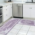 thumbnail image 3 of Purple Floral Kitchen Mats for Floor Set of 2, Floor Mat Carpet Runner Area Rug Washable, Lavender Home Kitchen Decor and Accessories Stuff, 17x30 and 17x47 Inch, 3 of 6