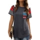 thumbnail image 1 of Guardurnaity Top con dobladillo en la parte delantera a rayas para mujer Prendas para la parte del cuerpo Gris XXL, 1 of 6