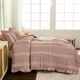 thumbnail image 3 of Juego de edredón WONGS BEDDING Pink Queen con volantes, 3 piezas, 3 of 7
