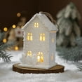thumbnail image 4 of CSCHome Christmas Desktop Decoration with Lights LED Durable Wooden Snow House Christmas Hanging Ornament with Strong Twine for Room, Office,Xmas Tree, 4 of 5