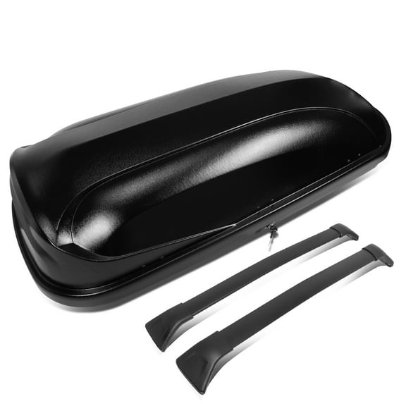 DNA Motoring PT-ZTL-8090-BK For 2017 to 2018 Mazda CX-5 Pair Aluminum Roof Rail Corss Bar Top Waterproof Cargo Box Luggage Carrier w/Lock Keys (Black)