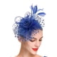 thumbnail image 5 of Qarigey Tocado de boda con flores para el pelo, fino, exquisito, ahorro de espacio, europeo, Simple, para fiesta, tocado, cabeza nupcial, Azul claro 2piezas, 5 of 6