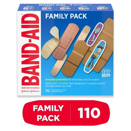 BAND-AID Brand Adhesive Bandage Family Variety Pack, Assorted, 110 Count