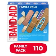 Band-Aid Brand Adhesive Bandage Family Variety Pack, Assorted, 110 Count