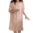 thumbnail image 1 of Bienvenido camisón de gasa de algodón floral de encaje japonés, cárdigan de manga corta de verano para mujer, pijamas sueltos, ropa de casa, 1 of 5