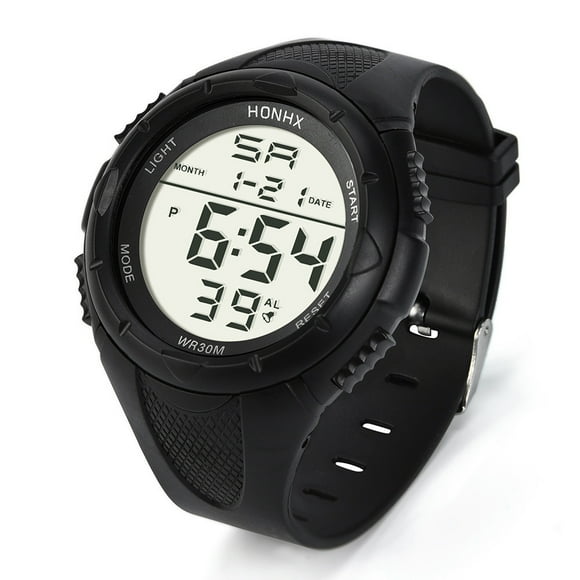 EGNMCR Fashion Men's LED Digital Alarm Sport Watch Military Quartz Wristwatch Watch