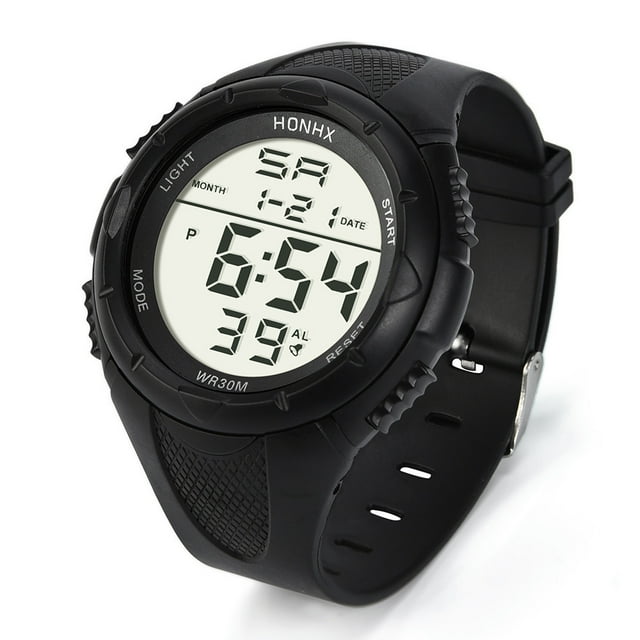 Reloj deportivo para hombre, relojes de moda para hombre, reloj deportivo con alarma digital LED, reloj de pulsera militar de cuarzo.