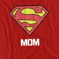 thumbnail image 2 of Superman Super Mom Mother's Day Unisex Adult Long-Sleeve T Shirt, Red, Medium, 2 of 4
