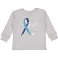 thumbnail image 3 of Inktastic Faith over Fear Hydrocephalus Awareness with Blue Ribbon Boys or Girls Long Sleeve Toddler T-Shirt, 3 of 5