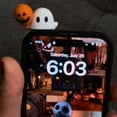 thumbnail image 3 of Dserhfy Halloween Ghost Phone Buddy Cute Stick-On Ghost Phone Topper Peel-and-Stick Mini Phone Figures Surprise Toy for All Phones Desk Decor, 3 of 8