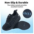 thumbnail image 5 of Womens Walking Shoes with Arch Support Orthotic Sneakers for Plantar Fasciitis Heel and Foot Pain Relief Tennis SolidBlack Size 11, 5 of 7