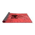 thumbnail image 2 of Ahgly Company Indoor Round Abstract Red Modern Area Rugs, 5' Round, 2 of 4