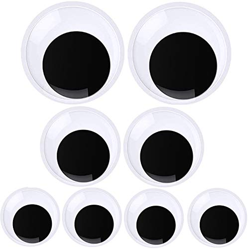 Giant Wiggle Googly Eyes with Self Adhesive Large Black Plastic Eyes for Crafts 2 Inch 3 Inch 4