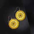 thumbnail image 4 of Aretes Elegance 11 Diseños Amarillos con Cuentas Colgantes 5x4 cm, 4 of 7