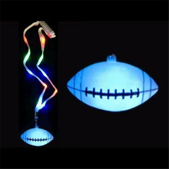 LED Football Charm Necklace with Lightup Lanyard