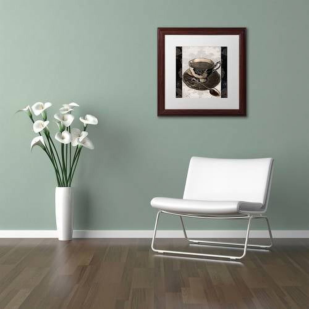 Trademark Fine Art "Vintage Cafe IV" Canvas Art by Color Bakery White Matte, Wood Frame