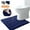 Navy Blue, variant on Tripumer Chenille U-Shaped Mat Toilet Counter Rug 20 x 20 inch Bathroom Rug Bathroom Mat Extra Soft Bathroom Rugs Bathroom Water Absorbent Machine Washable Olive Green