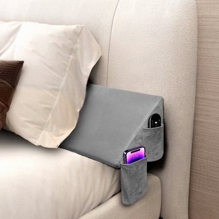 Headboard Gap Relief Pillow - Foam Wedge for Mattress Gap Filler - Queen Size 60"X10"X6" - Triangle Pillow for Headboard - Bed Wedge Pillow
