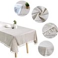 thumbnail image 4 of 1 mantel rectangular de 140x220 cm, mantel lavable a prueba de manchas, mantel rectangular con flecos para decoración de mesa de buffet de cocina JM, 4 of 5