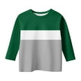 thumbnail image 2 of Blusas y camisas de manga corta con cuello redondo para verano y primavera, moda para niños pequeños, blusa lisa con cuello redondo y manga 3/4 para mujer, blusa de poliéster para niños, 2 of 5