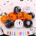 thumbnail image 2 of 100 Uds. Globos Halloween esqueleto fantasma murciélago calabaza perfectas decoraciones para fiesta de Halloween-blanco naranja y negro, 2 of 5