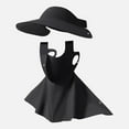 thumbnail image 2 of Unisex Sun Protection Full Face Mask, UPF 50+ Balaclava with Wide Cap Brim, Breathable Face Cover Hat Outdoor Activities Summer Cycling Hiking Travel,Color:Black, 2 of 4