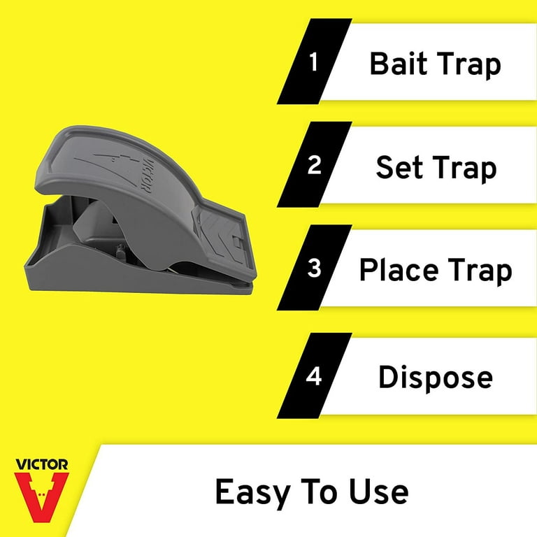  Victor M070 Easy and Safe-Set Power Kill Mouse Trap Quick and  Clean Rodent Disposal - 12 Reusable Mouse Traps : Everything Else